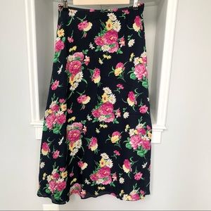 Lauren Ralph Lauren silk floral skirt
